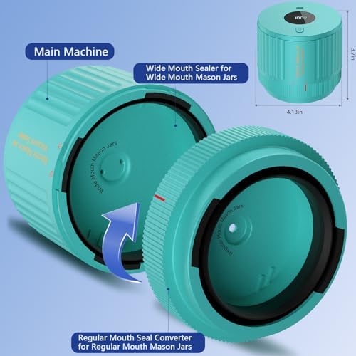 LOVE MOMENT Electric Mason Jar Vacuum Sealer Kit - Green - Image 5