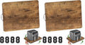 Appliance Slider, Sliding Tray for Coffee Maker, Coffee Pot Slider for Countertop, 360° Rolling Tray Appliance Slider for Kitchen Appliances- Rustic Brown (9.5” X 14”) (Pack of 2) by Fxacyem