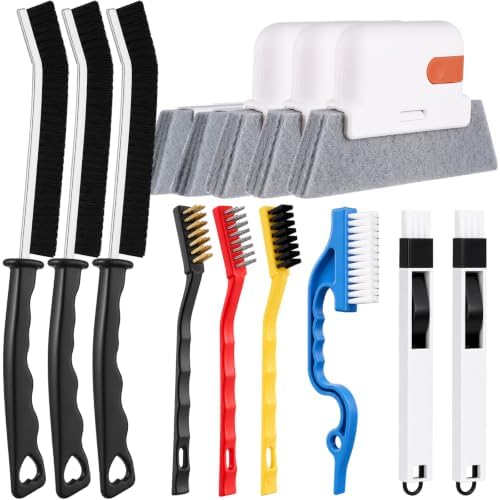 Window Sill Cleaner Tool - 14 Pcs Magic Door Window Track Cleaning Tool Kit by Yodamiack