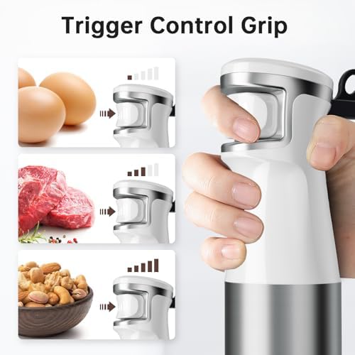 Turelar Immersion Blender Handheld Corded, 1100W 5 in 1 Hand Blender Set - Image 3