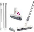 2 Pack Grout Cleaning Brush with Long Handle, Swivel V-Shape Grout Scrub Brush, Extendable Handle for Tile Floors, Bathroom, Shower, Corner by ITTAHO