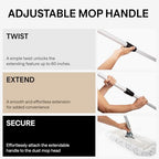 48 Inch Blue Commercial Dust Mop & Floor Sweeper with Extendable Handle – Mop for Hardwood, Tile, and Concrete Floor Cleaning - Image 5