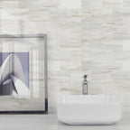STICKGOO 1/3 Sheet Subway Tile Peel and Stick Backsplash, Seamless Design Polished Eurasia Pinkish-Beige Kitchen Backsplash Wall Tiles(Only 1/3 Sample) - Image 6