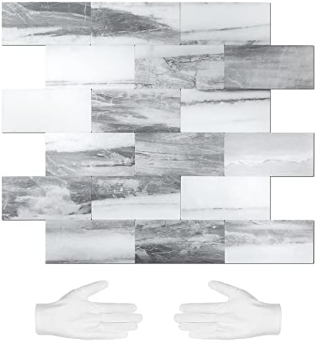 STICKGOO 10-Sheets Subway Tiles Peel and Stick Backspalsh, Gray by STICKGOO