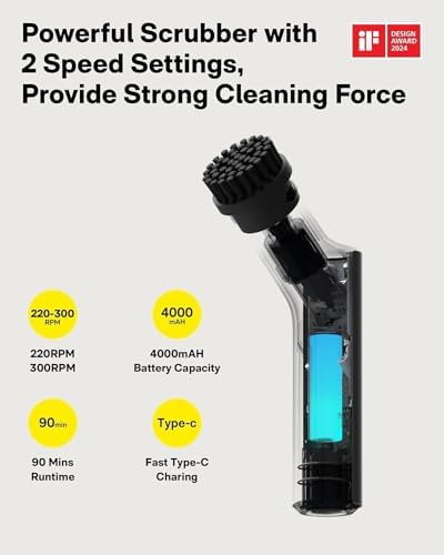 HOTO 3 Pcs Replacement Pads for HOTO Electric Scrubber with Long Handle - Image 5