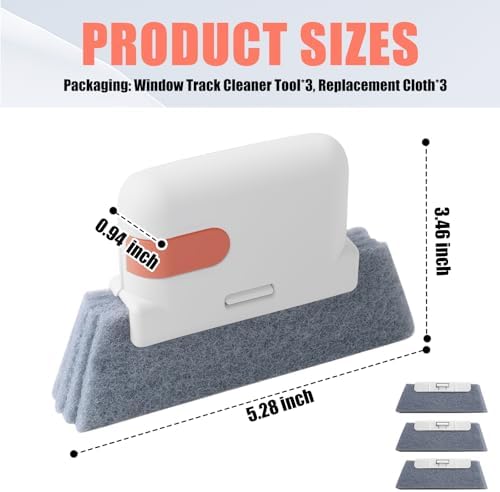 3PCS Magic Window Track Cleaner,2-in-1 Car Window Sill Cleaner Tool - Image 2