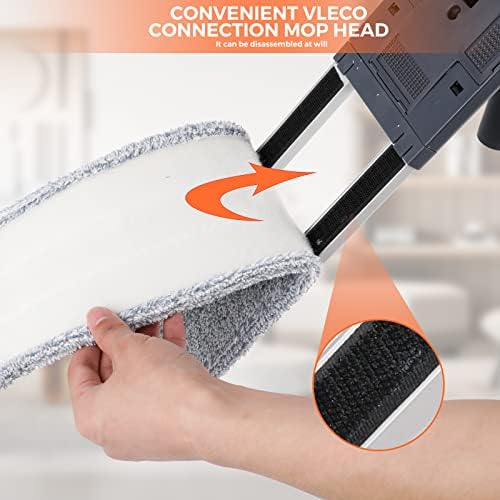 Large Dust Mop Wet Mop with 36 inch Mop Cloth for Commercial Industrial Use - Image 5