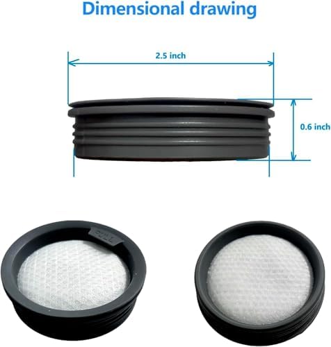 3Pack Hepa Filters Replacement Compatible with VOCESOR CY800, FEPPO C026 PRO, Mxnsewr CY168 Mattress Vacuum, Washable Filters Works with Flybroom C027MAX and Xlife C026 PRO Mattress Vac - Image 3