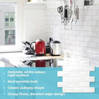 STICKGOO Peel and Stick Backsplash on Subway Tiles, Glossy Dolomite White - Image 3