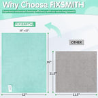 FIXSMITH Turquoise Microfiber Cleaning Cloth -Pack of 8, Highly Absorbent Cleaning Rags, 16"X12" All Purpose Cleaning Towels for Housekeeping, Kitchen, Car, Lint Free and Reusable Microfiber Towels - Image 3