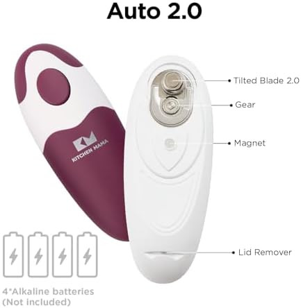 Kitchen Mama Auto 2.0 Electric Can Opener, Burgendy Mist - Image 3
