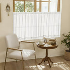 Off White Semi Sheer Linen RV Campers Curtains 45 Inch Long 2 Panels - Image 4