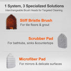 CLEANHOME Tile Tub Scrubber Brush for Cleaning Toilet Wall,Bathtub,Sink - Image 3
