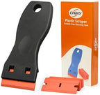 EHDIS 1.5" Plastic Razor Scraper Tool with Ceramic Hob Scraper with 10pcs Titanium Coated Blades - Image 2