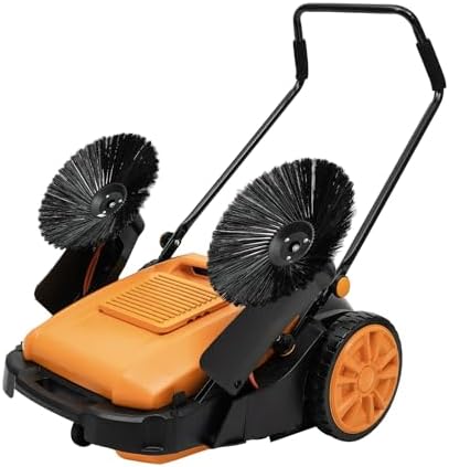 Walk-Behind Hand Push Floor Sweeper, 41 Inch Wide with 14.53Gal Container - Image 3