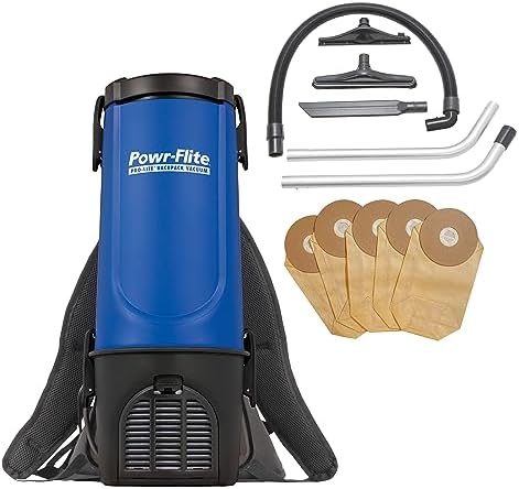 Powr-Flite Pro-Lite Backpack Vacuum Cleaner, 4-Quart Canister, BP4S by Powr-Flite