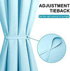 Hiasan French Door Curtains Privacy, Sky Blue, 24W x 40L, 1 Panel - Image 4