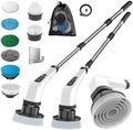 MGLSDeet Electric Spin Scrubber Scrub Brush, Rechargeable Cleaning Brush with 8 in 1 Replaceable Brush Heads, Cordless Power Spin Scrubber 90Mins for Bathroom Shower Bathtub Glass Car by MGLSDeet