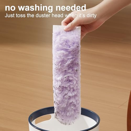 JOYMOOP Ceiling Fan Cleaner Duster and Cobweb Duster with Extension Pole, 28–98 Inch Handle and 6 Refills for High Ceilings and Furniture - Image 6