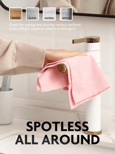 Fantasticlean Microfiber Cleaning Cloth Roll- 30 Sheets, 12" x 12" (Pink) - Image 3