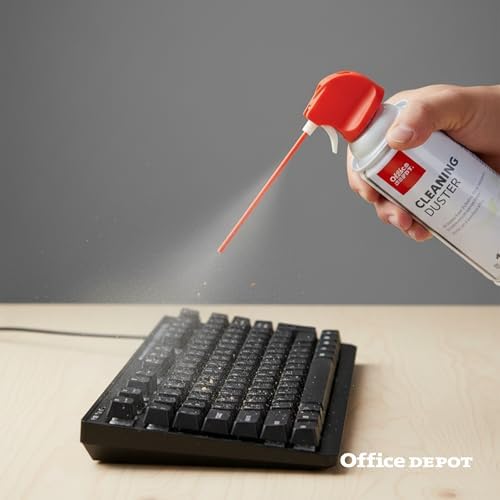 Office Depot Cleaning Duster, 10 Oz Compressed Canned Air for Electronics, Keyboard Cleaner for Computer, Laptop, PC, Printer, Office Equipment, Moisture-Free, Pack of 6 - Image 6