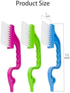 Asltw Swan Neck Cleaning Brush Set, 3 Angled Handle Scrub Brushes + 1 Crevice Brush for Window Tracks, Grout, Corners and Tight Spaces, Firm Bristles for Deep Cleaning in Kitchen and Bathroom - Image 3