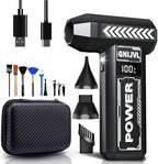 Compressed Air Duster, 150,000RPM 4-Gear Adjustable Super Power Air Blower Electric Air Duster with LED Light,One-tap Booster with 8000mAh Rechargeable Battery for PC, Keyboard, Car, Home Cleaning by Unknown