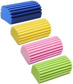 Damp Clean Duster Sponge 4 Pack Household Cleaning Sponges Reusable Dusting Sponge for Brushing Blind Glass Vents Window Mirrors Baseboards by Unknown