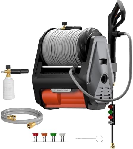 Giraffe Tools Grandfalls Pressure Washer Pro with 100FT Hoses, Dark Silver by GiraffeTools
