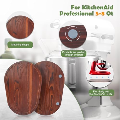 Bamboo Mixer Slider Compatible with Kitchen aid Bowl Lift 5-8 Qt Stand Mixer - Kitchen Countertop Storage Mover Sliding Caddy for Kitchen Aid 5-8 Qt Mixer (5-8 Qt - Brown) - Image 6