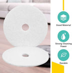 Teenyyou 2 Pcs 12" White Floor Buffer Pads for Machine - Image 3
