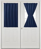 Hiasan French Door Curtains Privacy, Navy Blue, 52W x 40L, 1 Panel - Image 2