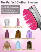 ELORTI Portable Steamer for Clothes, Mini Travel Handheld Steamer 2 in 1-1200W Steam 10S, 90 Rotatable Handle, Foldable Lightweight Garment Steamer for Business Trip Vacation Cruise - Image 7