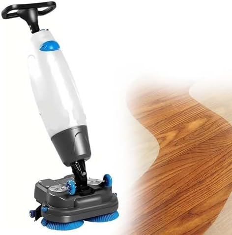 Commercial Floor Scrubber Machine, 36V/ 10.5 AH Cordless Floor Scrubber, Floor Buffer Machine, 17” Cleaning Width Commercial Floor Scrubber Machine Dual Rotary Brushes, 360° Rotating Head White by Unknown
