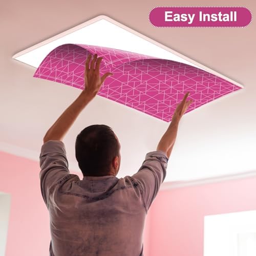 6pcs Classroom Fluorescent Magnetic Light Covers 2x4 FT Bright Geometric - Image 4