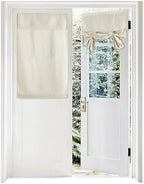 RYB HOME Short Faux Linen Blended Window Curtains for Bedroom - Light Filtering Small Window Draperies Privacy for Kitchen Dinning Home,1 Panel, 26W x 40L inches, Linen by RYBHOME