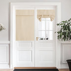 NICETOWN Biscotti Beige Blackout French Door Curtains for Half Window Cover by NICETOWN