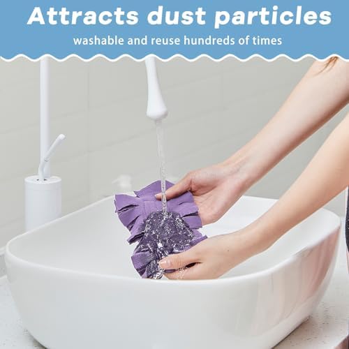 20 Pcs Reusable Duster Refills Washable Pads, Rainbow Colors - Image 3