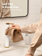 Fantasticlean Microfiber Cleaning Cloth Roll- 60 Sheets,12"x12"(Tan, Beige) - Image 3