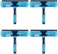 4pcs 11" Window Squeegee & Microfiber Scrubber 2-in-1 Cleaning Tool by HICAVAR