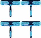 4pcs 11" Window Squeegee & Microfiber Scrubber 2-in-1 Cleaning Tool by HICAVAR