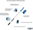 Unger Professional Connect & Clean 3’-6’ Aluminum Telescopic Extension Pole with Locking Cone & Quick-Flip Clamp – Compatible with Cleaning Tool Attachments, Window Cleaning & Dusting Tool (Pack of 2) - Image 2