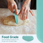 Sliding Mat for Kitchen aid 4.5-5 Qt Stand Mixer with 1Pc Gourmet Bowl Scraper and 2Pcs Cord Organizer for Kitchen Appliance Slider (4.5-5 Qt 1Pc Silicone Dough Scraper and 2x Cord Organizer, Natural) - Image 4