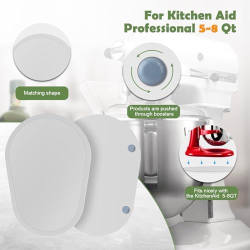 Bamboo Mixer Slider Compatible with Kitchen aid Bowl Lift 5-8 Qt Stand Mixer - Kitchen Countertop Storage Mover Sliding Caddy for Kitchenaid 5-8 Qt Mixer (5-8 Qt - White) - Image 4