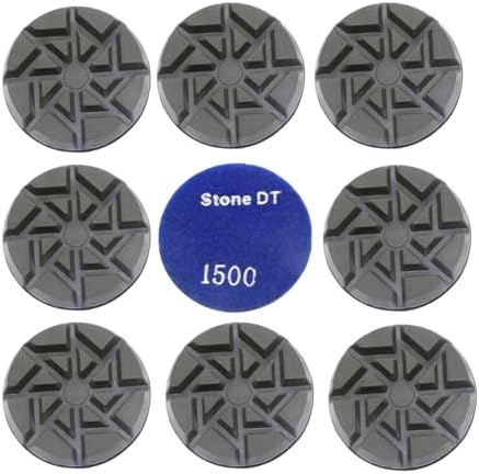 Diamond Polishing Pucks for Floor Grinding Machine, 3 Inch Resin Bond Discs for Concrete, Terrazzo, Marble, Granite, 1500#, 9PCS - Image 2