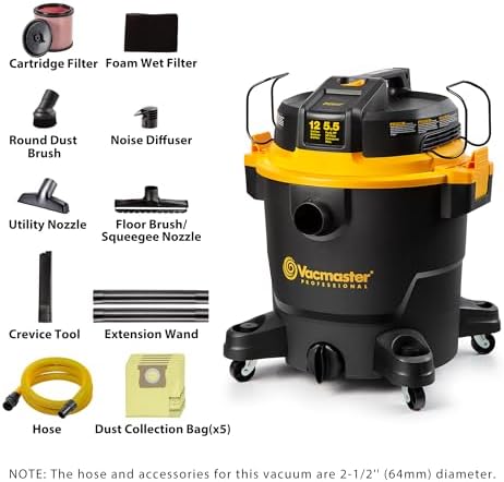 Vacmaster Professional Beast VJH1211 PF 0205 12-Gal 5.5 PHP Wet/Dry Vac - Image 2