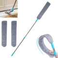 Flat Duster for Under Appliances,Retractable Gap Dust Cleaning Artifact,Bendable Microfiber Duster,Flat Duster with Extension Pole,Under Fridge Cleaning Tool (1 Set+2 Replacement Head) by buynow