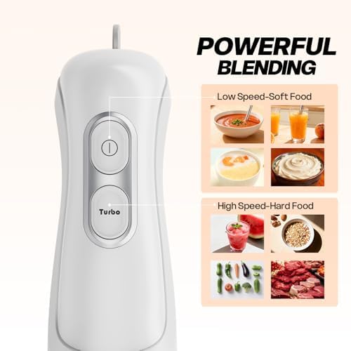 Turelar Immersion Blender Corded 400W, 2 Speed, Emulsifier, Blend - Image 2