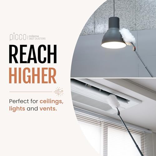 milema Picco 360 Duster, White, 1 Short +1 Long Handles, 26 Refills - Image 6