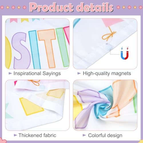 8pcs Fluorescent Magnetic Light Cover for Classroom,2x4 FT Pastel - Image 3
